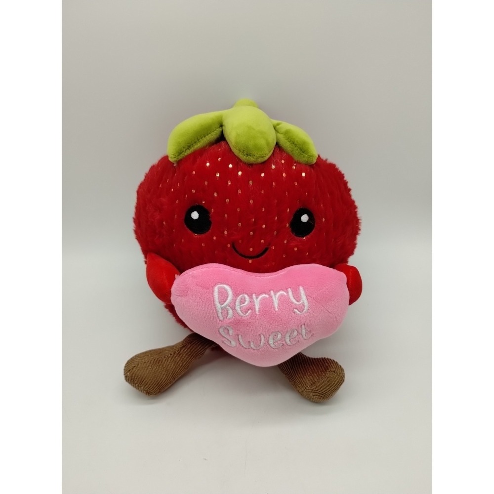 Hard To Find Solid Red Dan Dee Strawberry Plush Berry Sweet